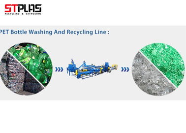 Semi Automatisch van de de Waslijn van het Afvalhuisdier Plastic Verpletterend de Was Drogend Materiaal