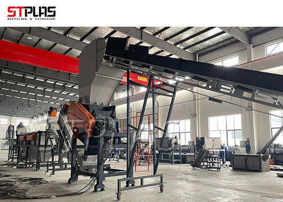 156kw 1000kg/h SUS304 HDPE waslijn voor vaten/flessen/manden/vaten